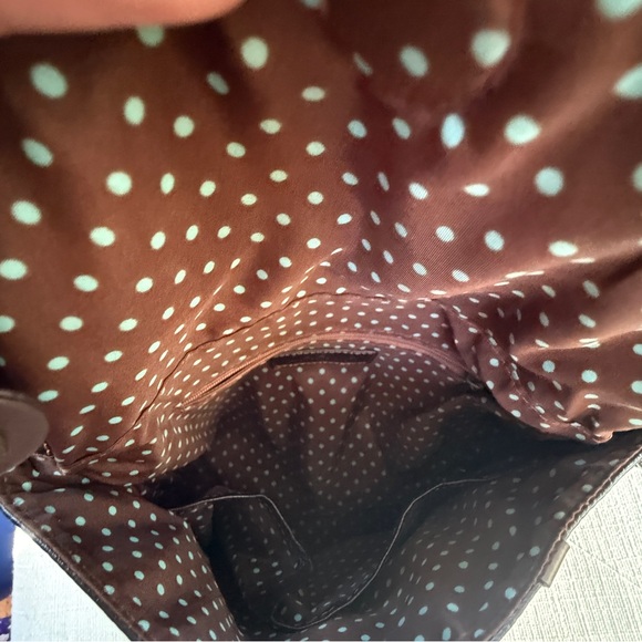 Chala Charming Crossbody Handbag With Flap Top and Zipper Black/Dark Brown!NWOT! - Picture 7 of 10